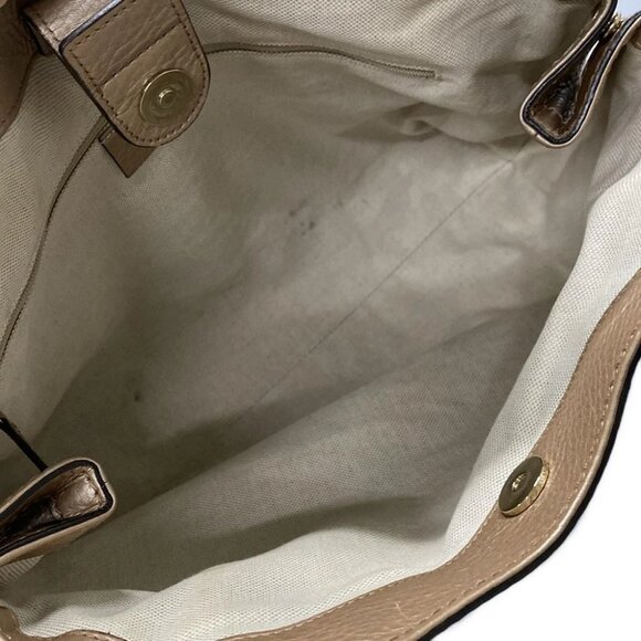 Auth GUCCI Sukey Pink Beige Leather Tote Bag - Picture 8 of 9